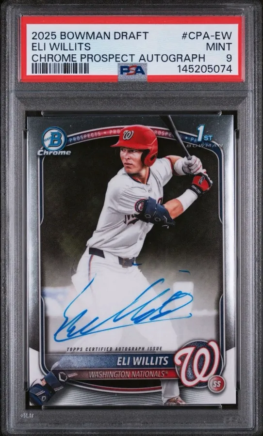 Elli Willits 2025 Bowman Chrome 1st Bowman Auto PSA 9